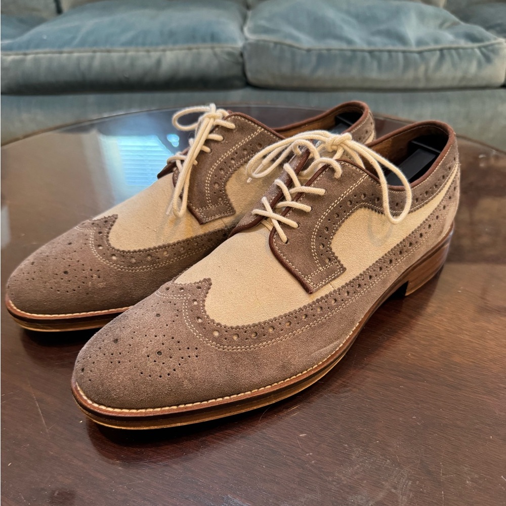 Johnston & Murphy Suede Two Tone Oxford Shoes Size 10D